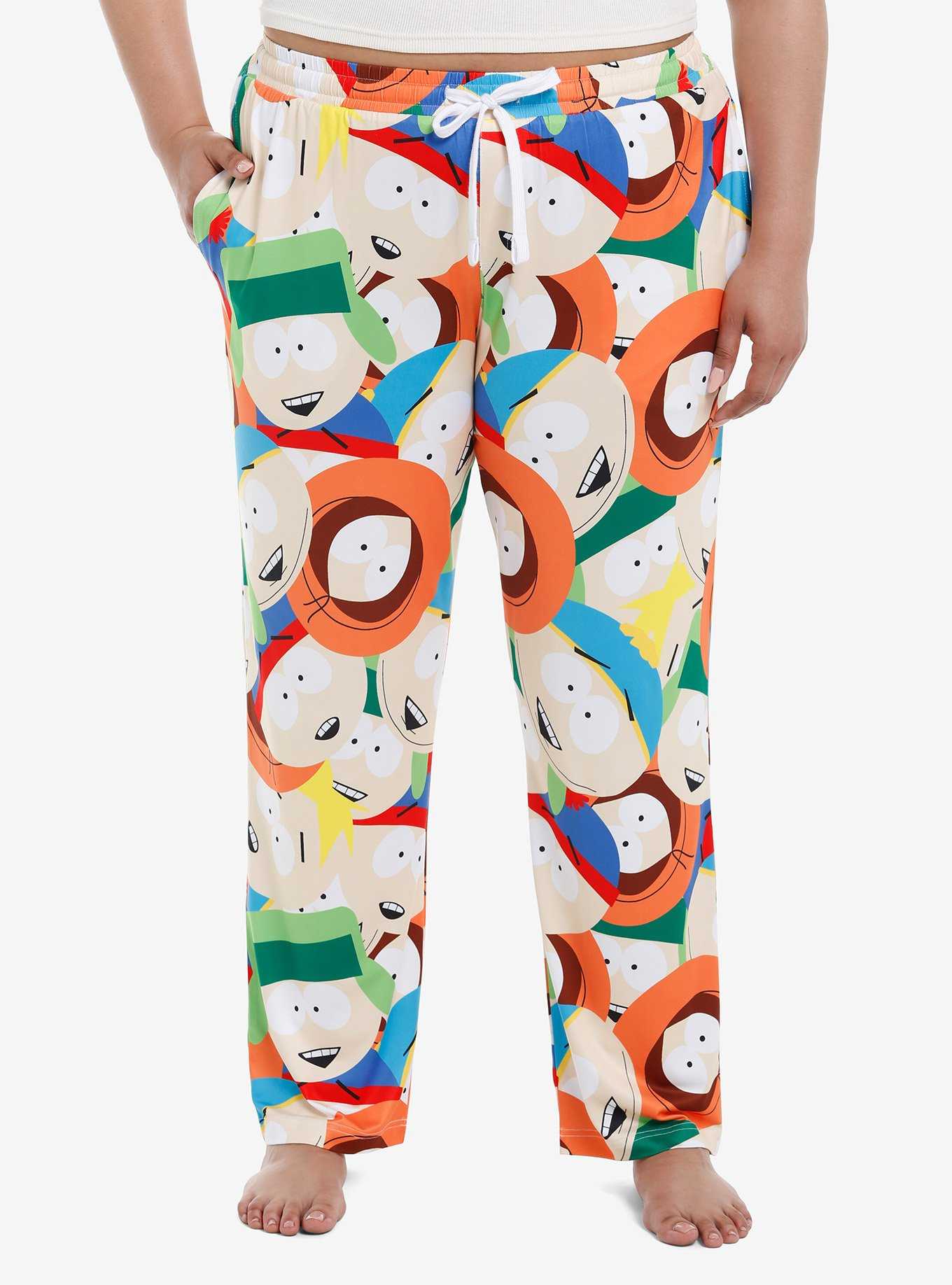 South Park Faces Pajama Pants Plus Size, , hi-res