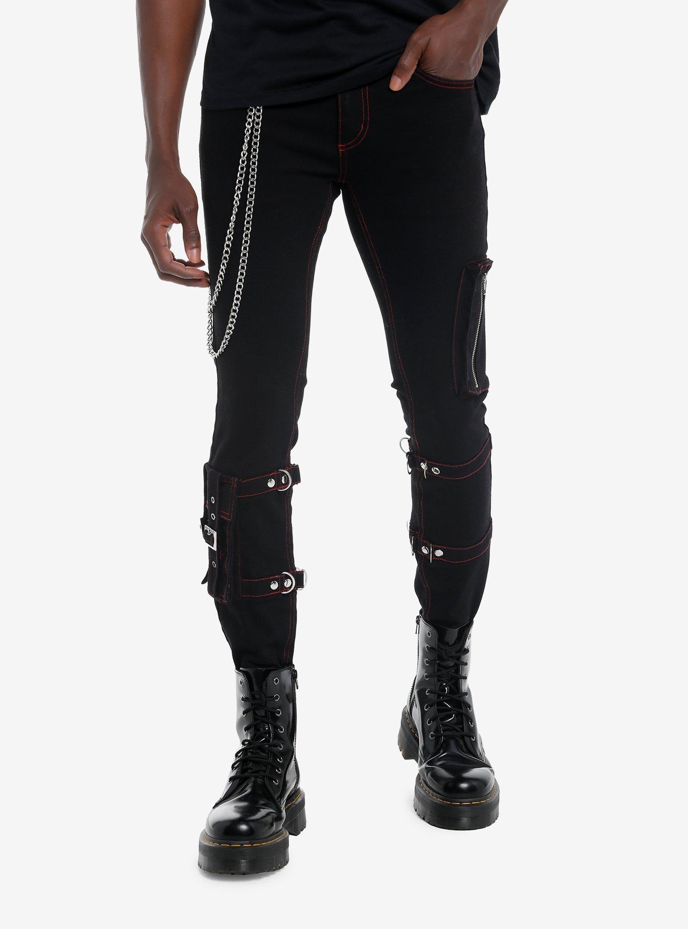 Social Collision Black Hardware Pocket Chain Stinger Jeans | Hot Topic