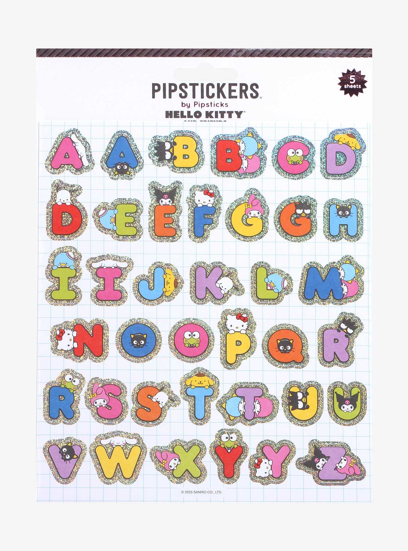Pipstickers Hello Kitty And Friends Alphabet Sticker Sheet, , hi-res
