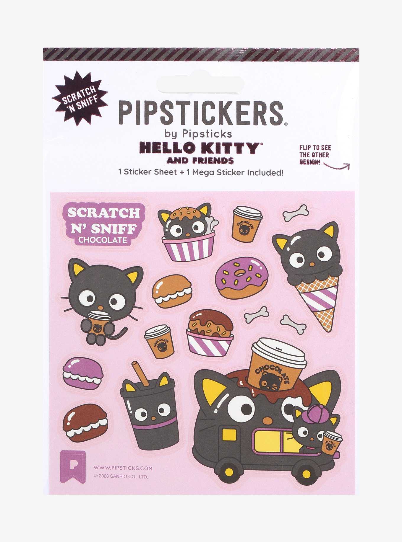 Pipsticks Hello Kitty And Friends Scratch N' Sniff Chococat Food Sticker Sheet, , hi-res