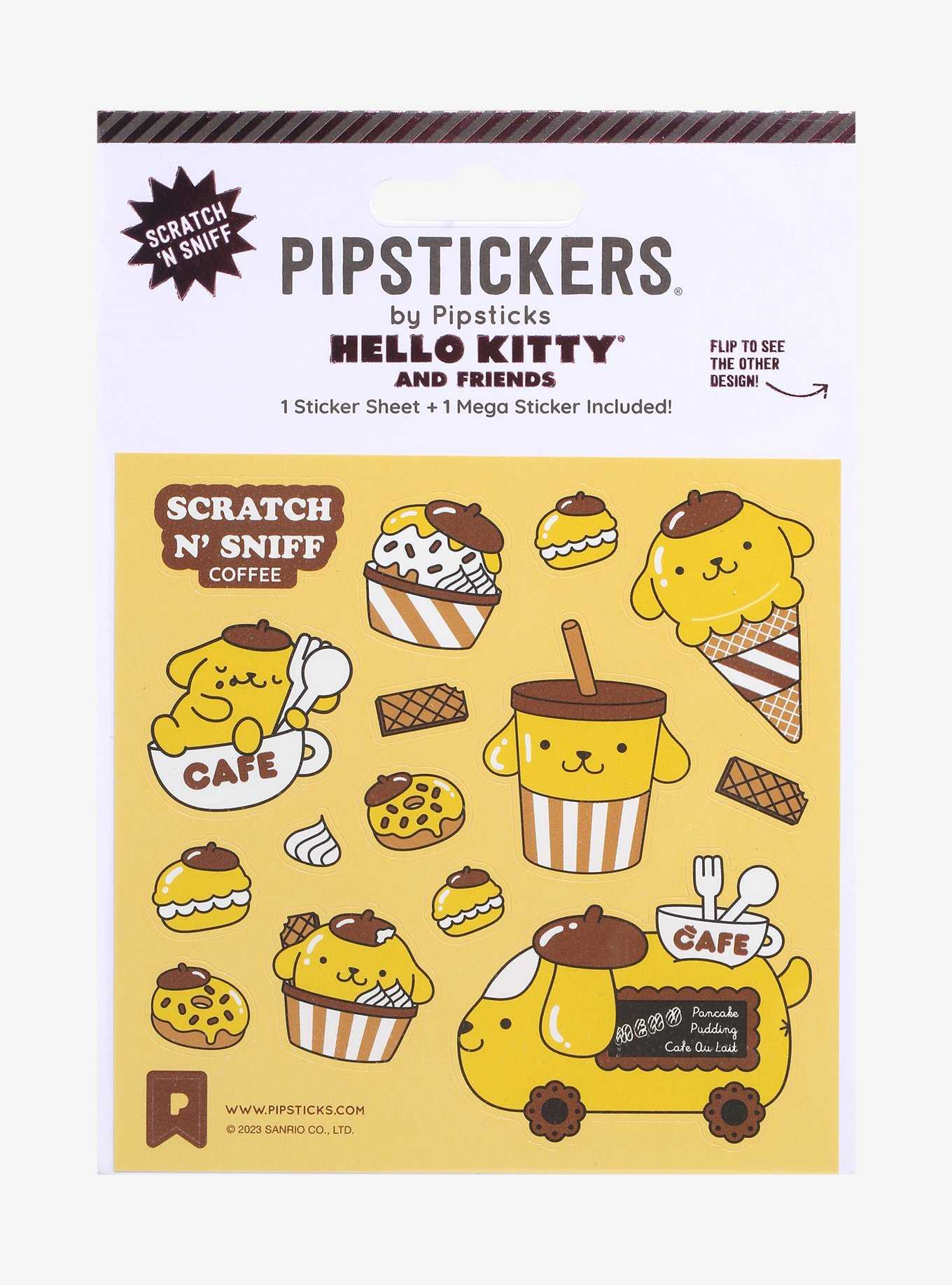 Pipsticks Hello Kitty And Friends Scratch N' Sniff Pompompurin Food Sticker Sheet, , hi-res