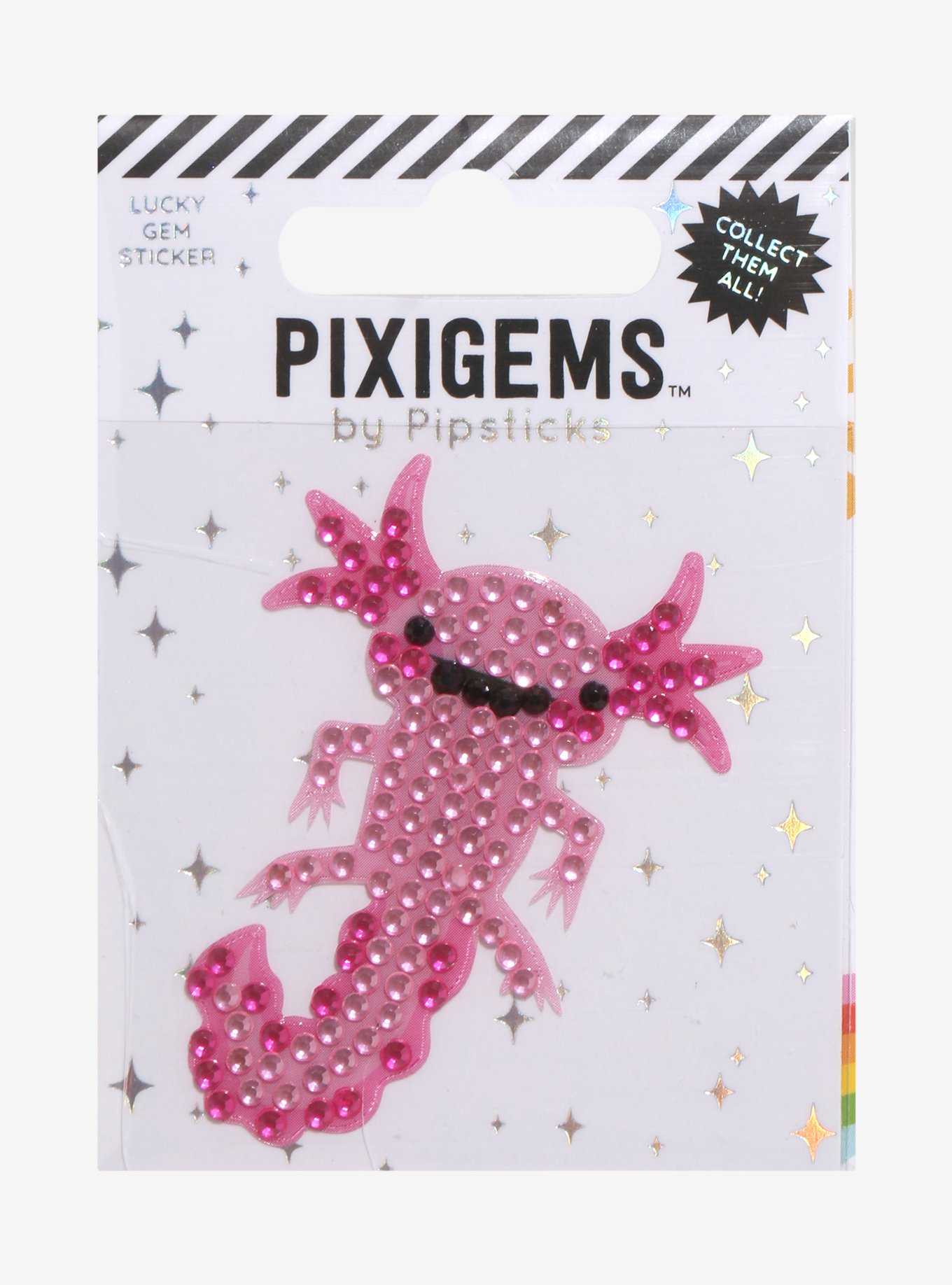 Pipsticks Pink Axolotl Rhinestone Sticker, , hi-res