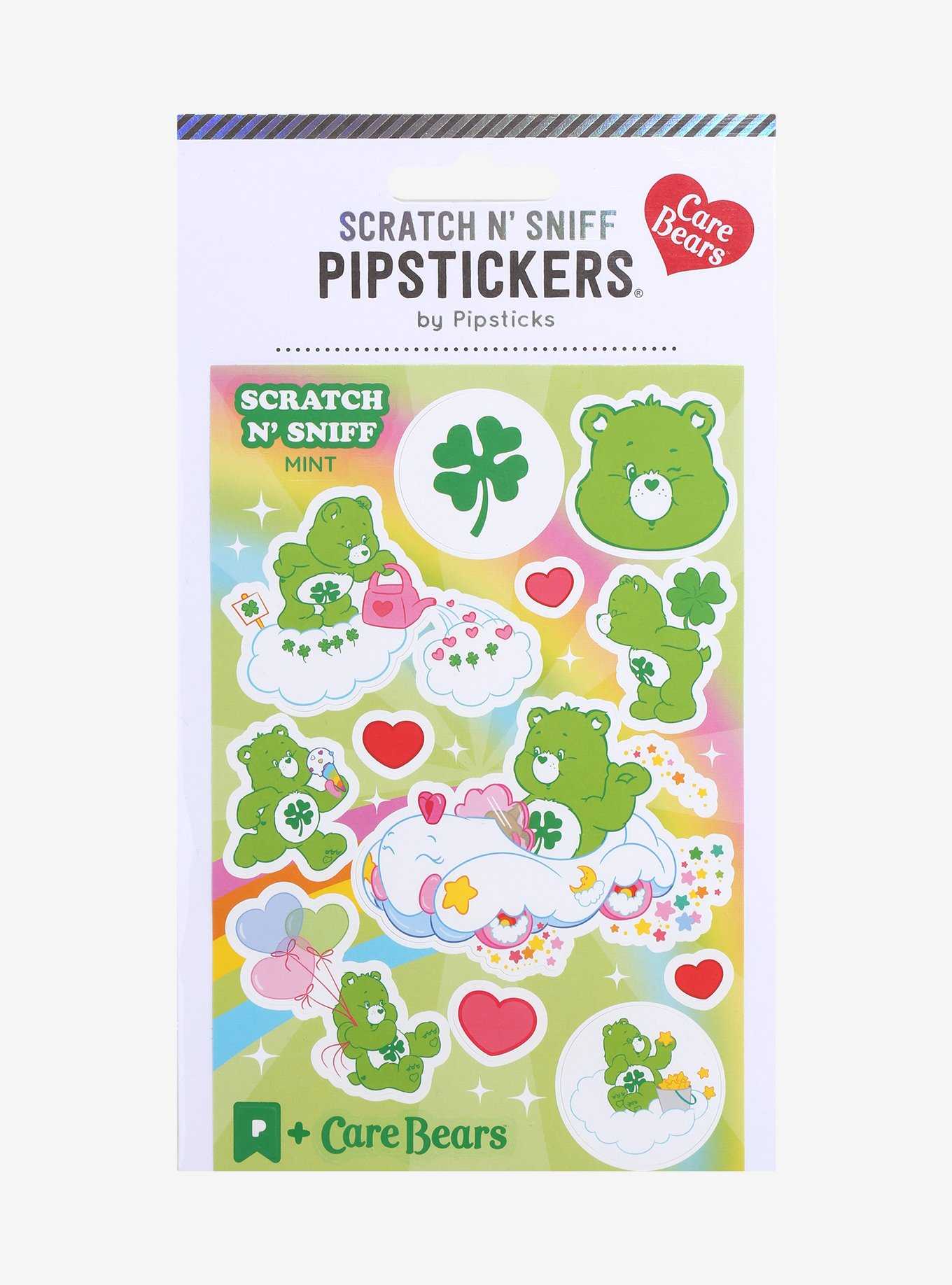 Pipsticks Care Bears Scratch N' Sniff Good Luck Bear Sticker Sheet, , hi-res