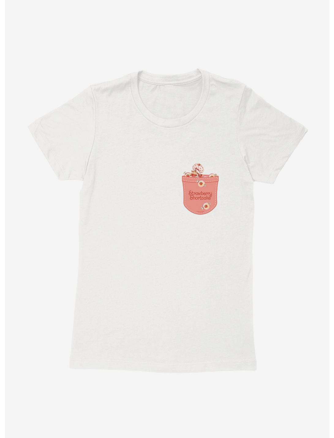 Strawberry Shortcake Pocket Womens T-Shirt, WHITE, hi-res