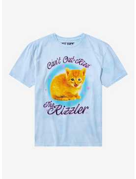 Kitten The Rizzler Blue Wash T-Shirt, , hi-res