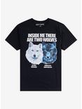 Inside Me There Are Two Wolves T-Shirt, BLACK, hi-res