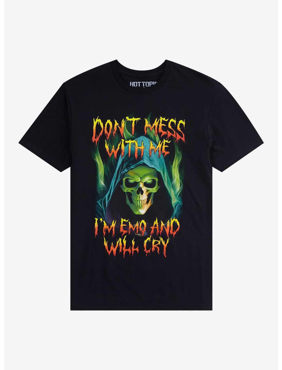 Don't Mess With Me Grim Reaper T-Shirt, BLACK, hi-res