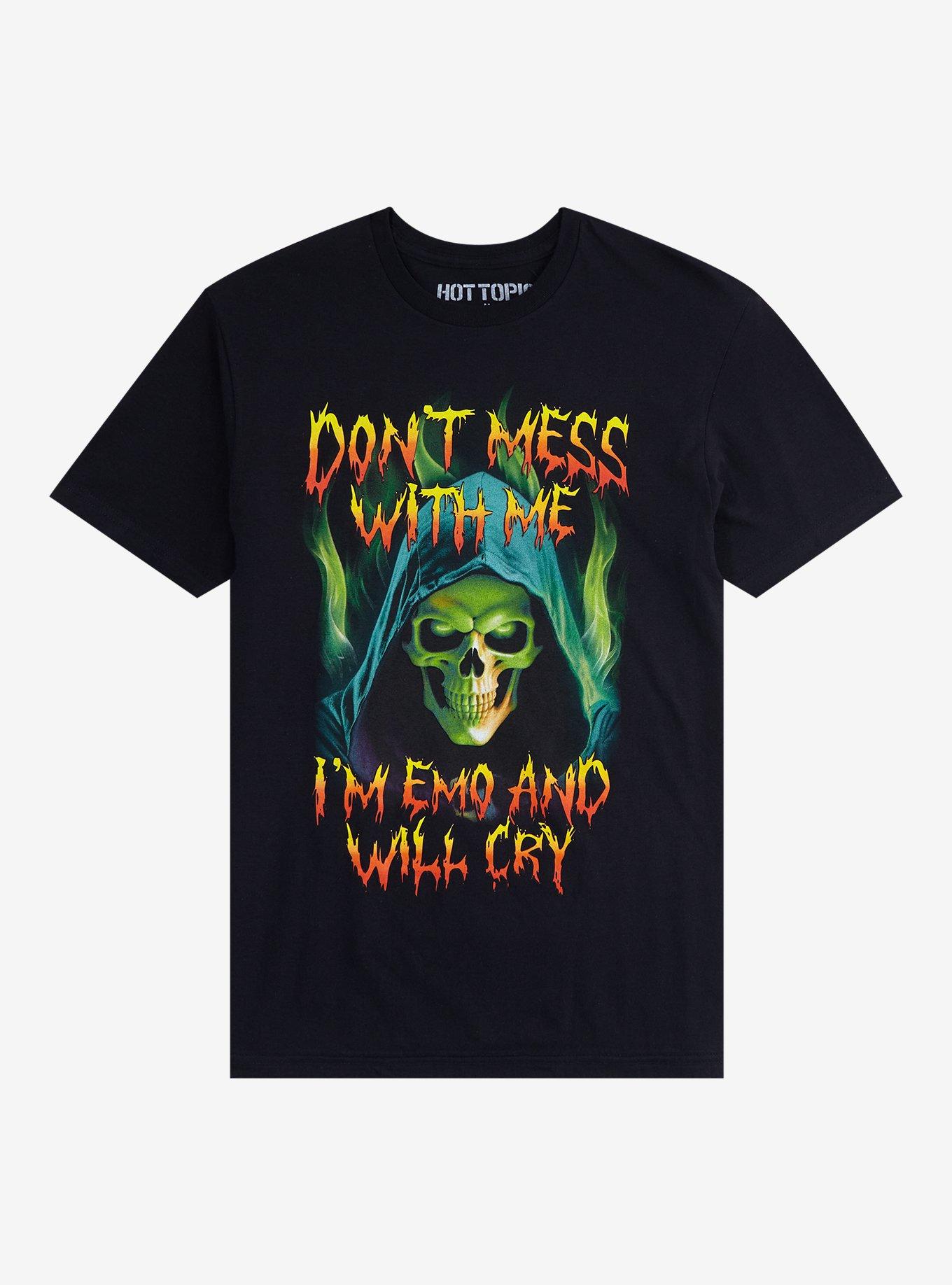 Don't Mess With Me Grim Reaper T-Shirt, BLACK, hi-res