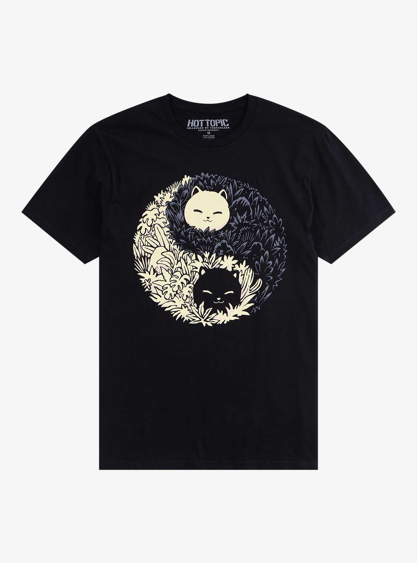 Yin-Yang Cat T-Shirt By Benangbaja, , hi-res