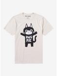 Hug Me Cat T-Shirt By Benangbaja, BLACK, hi-res