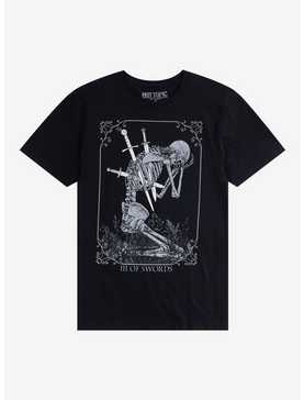Three Of Swords Skeleton T-Shirt By Kingamu, , hi-res