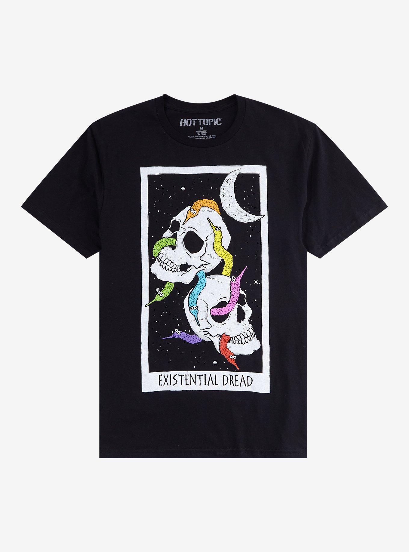 Squiggle Worms Existential Dread Skulls T-Shirt, , hi-res