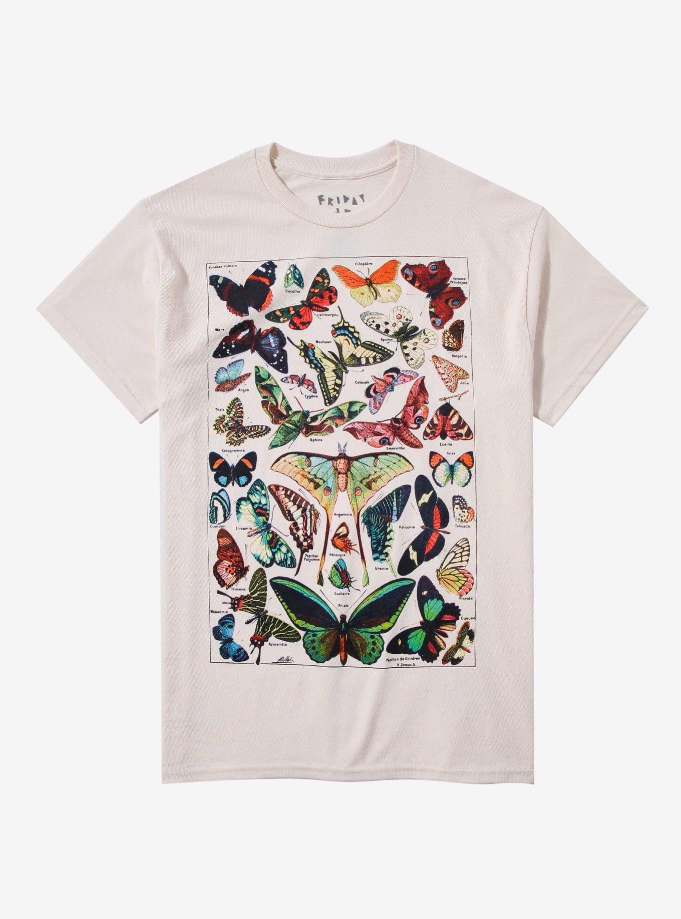 Butterfly & Moth Chart T-Shirt By Friday Jr., NATURAL, hi-res