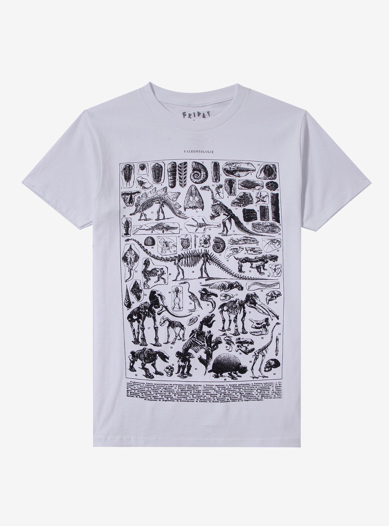 Prehistoric Fossil Chart T-Shirt By Friday Jr., , hi-res
