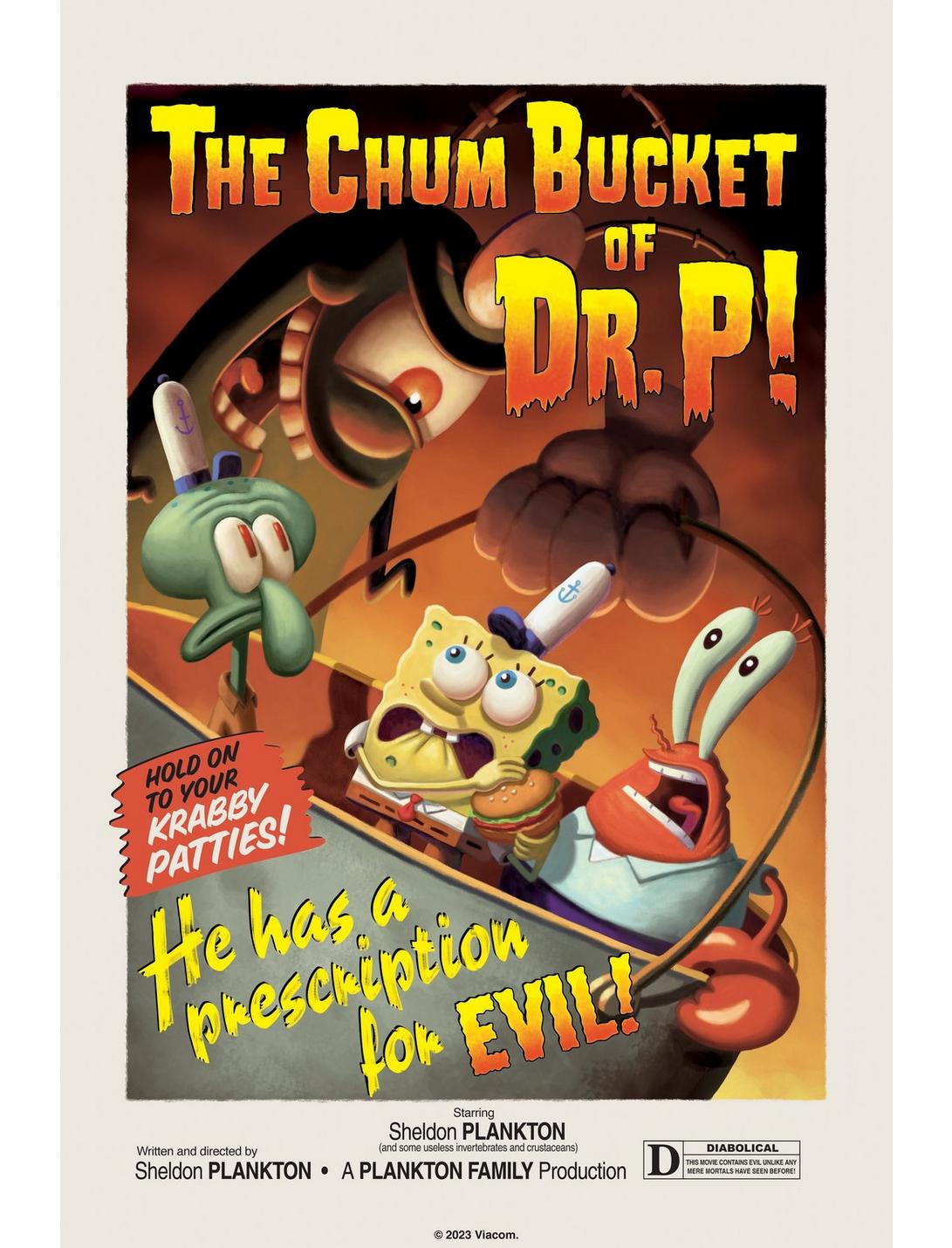SpongeBob SquarePants The Chum Bucket Of Dr.P Poster, WHITE, hi-res