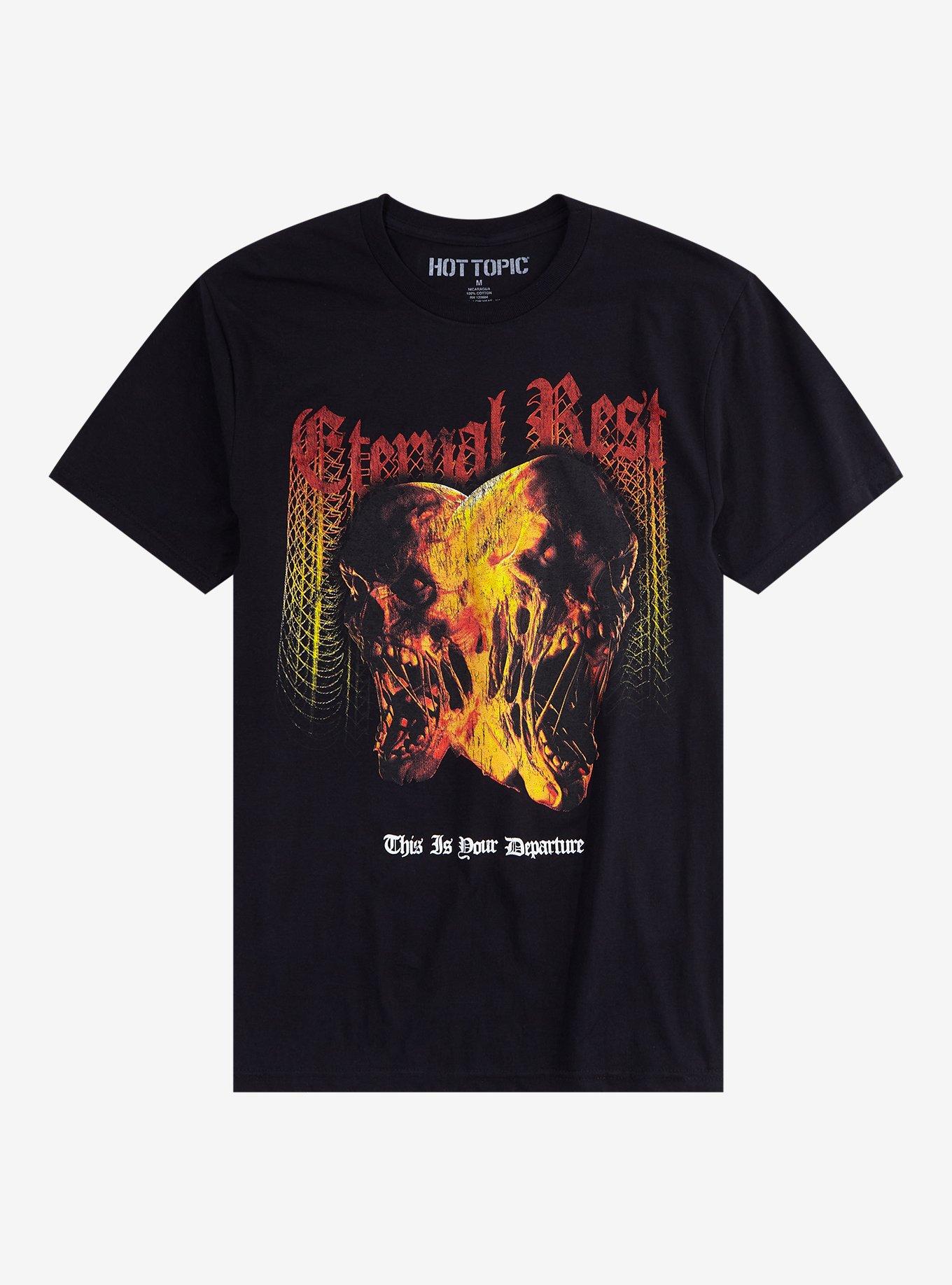 Eternal Rest Melting Skulls T-Shirt, BLACK, hi-res