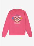 Friends Welcome To The Real World French Terry Sweatshirt, HELICONIA HEATHER, hi-res