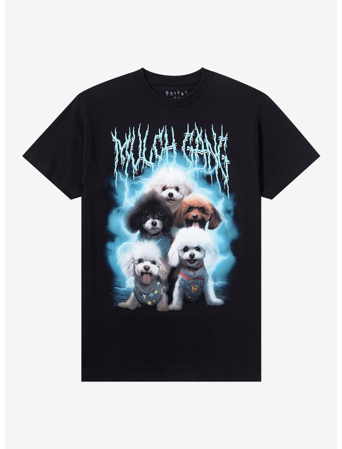 Mulch Gang Cute Dogs T-Shirt By Friday Jr., BLACK, hi-res