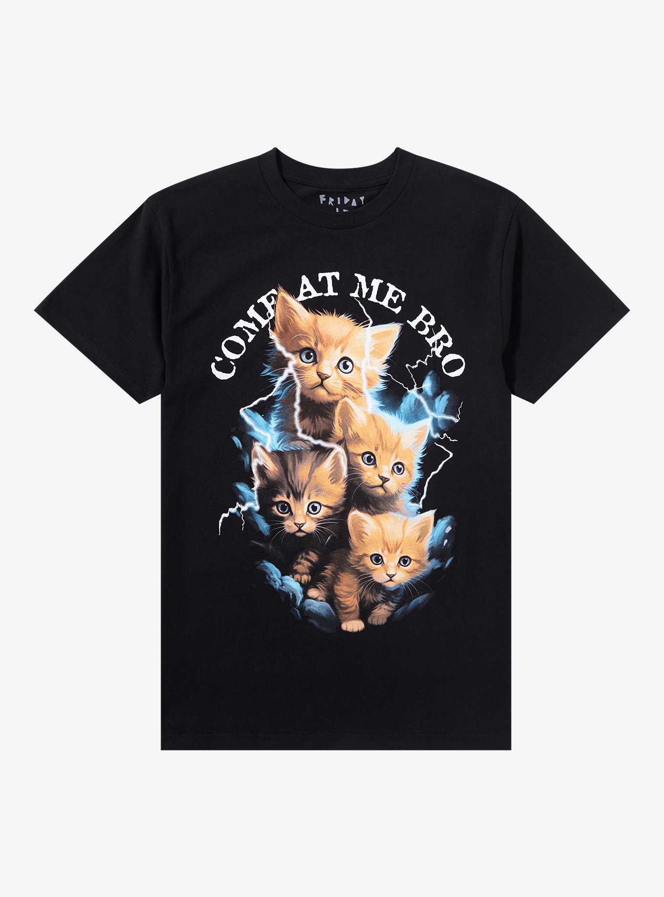 Come At Me Bro Kitten T-Shirt By Friday Jr, , hi-res