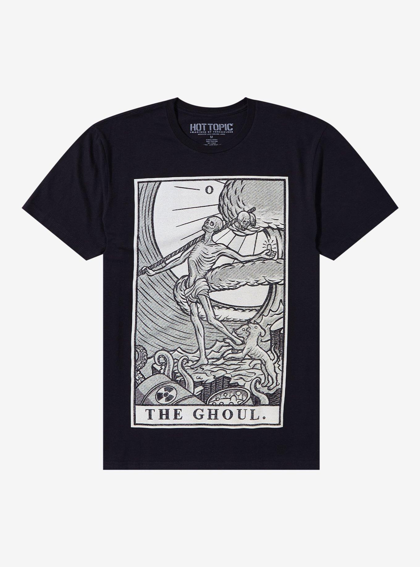 Ghoul Tarot Card T-Shirt By Jake Edward Lange, BLACK, hi-res