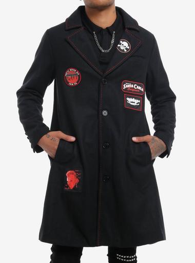 ジャケット・アウター Murder license mods coat emo men's coat DEVIL FASHION - Master Of Death Gothic Fur Collar