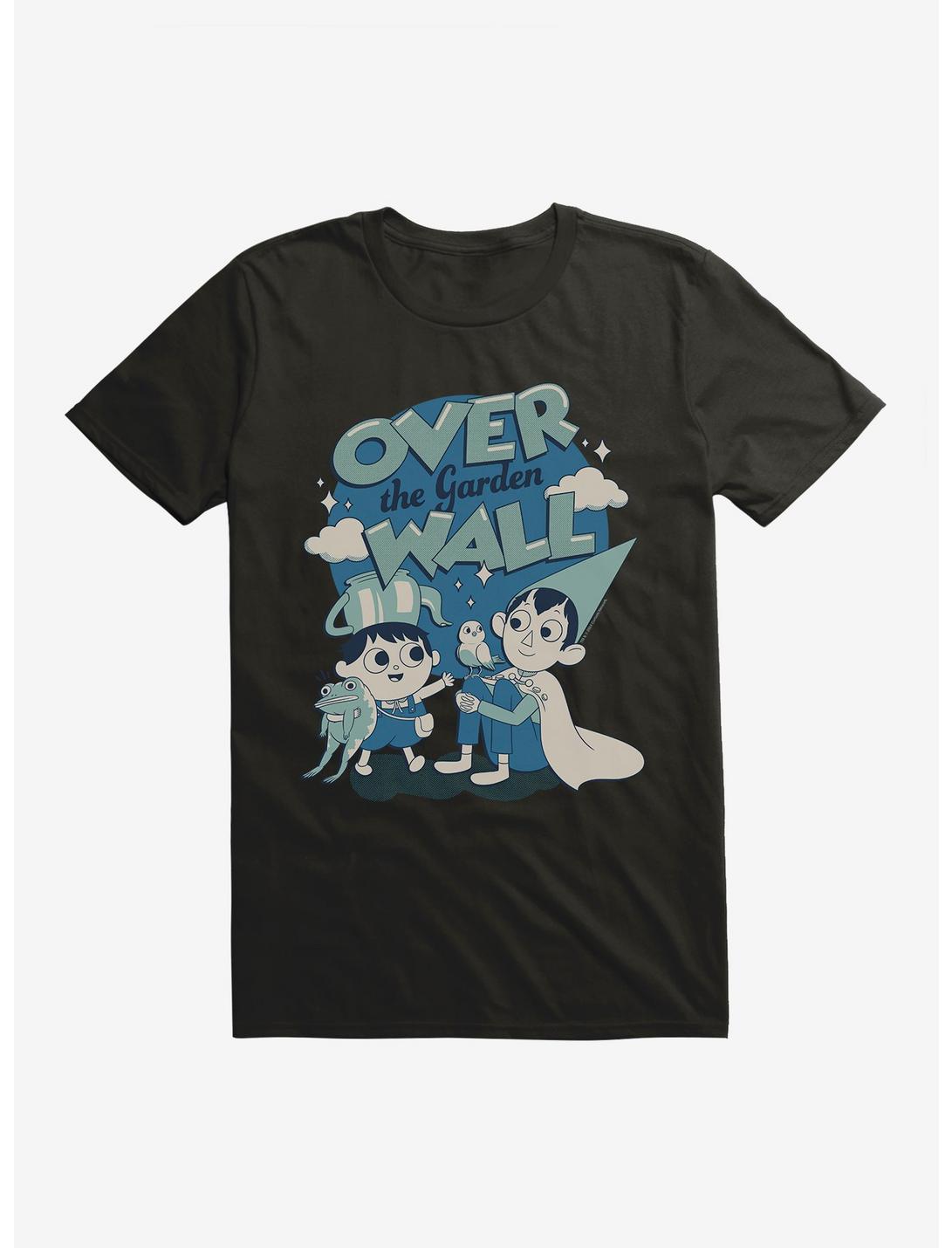 Over The Garden Wall Blue Monochrome Group T-Shirt, BLACK, hi-res