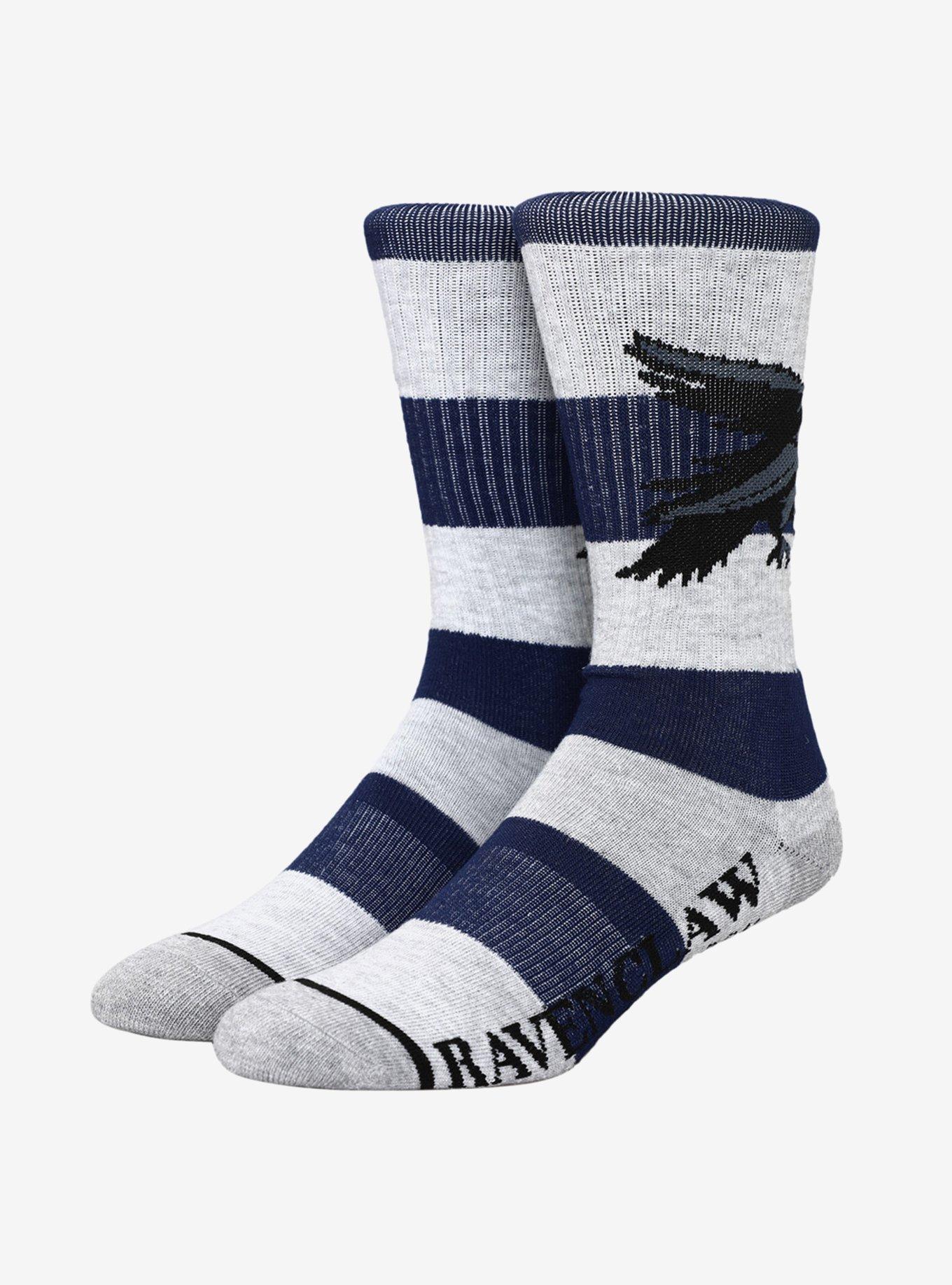 Harry Potter Ravenclaw Rugby Stripe Crew Socks, , hi-res