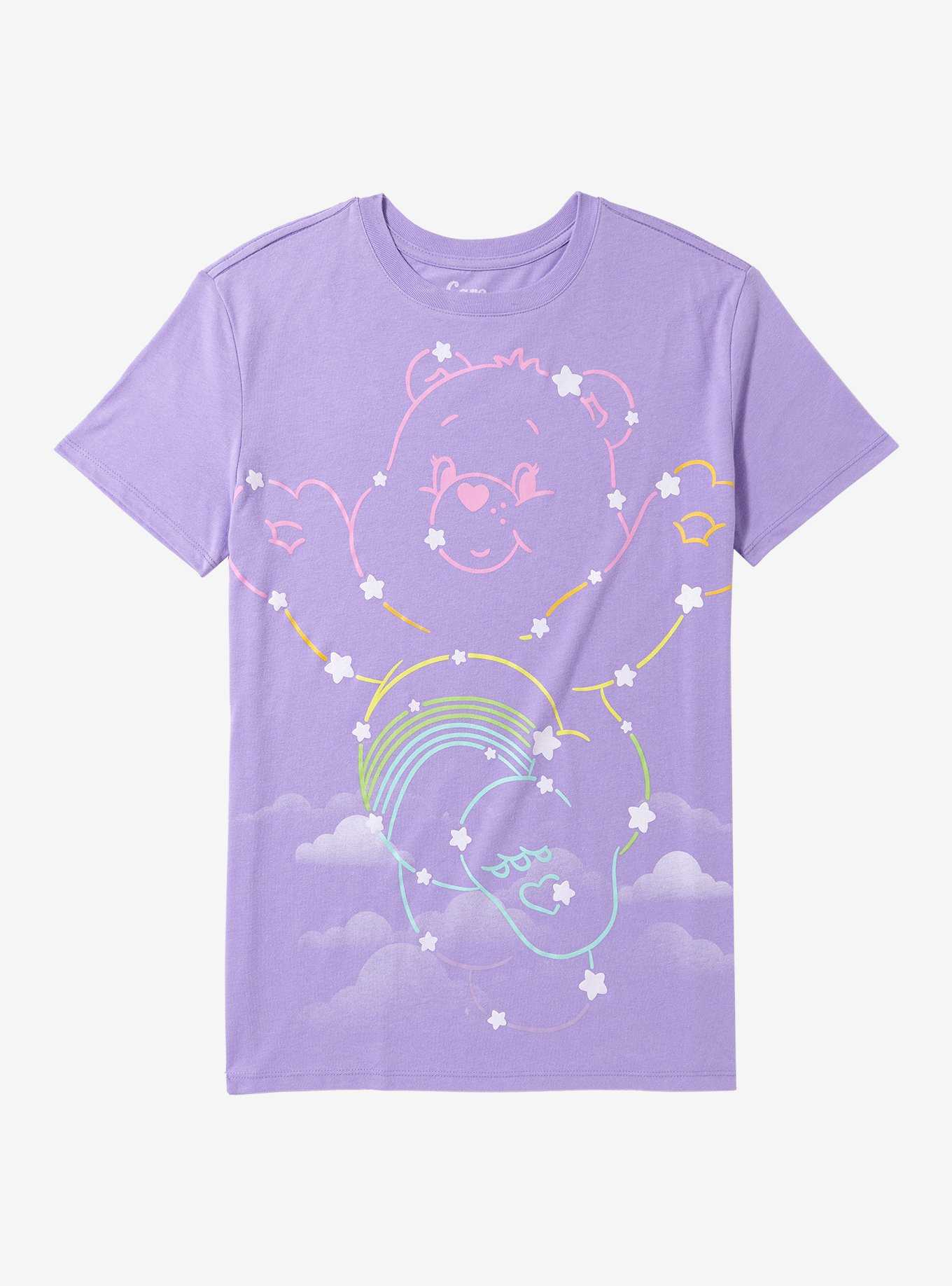 Care Bears Glitter Star Rainbow Boyfriend Fit Girls T-Shirt, , hi-res