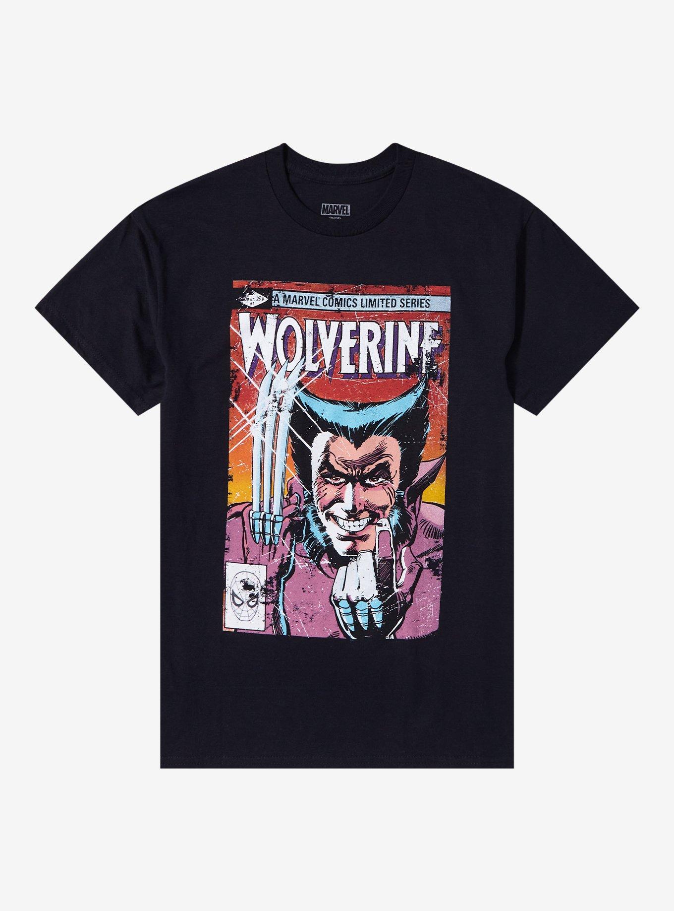 Marvel X-Men Wolverine #1 Comic Book Cover T-Shirt, BLACK, hi-res