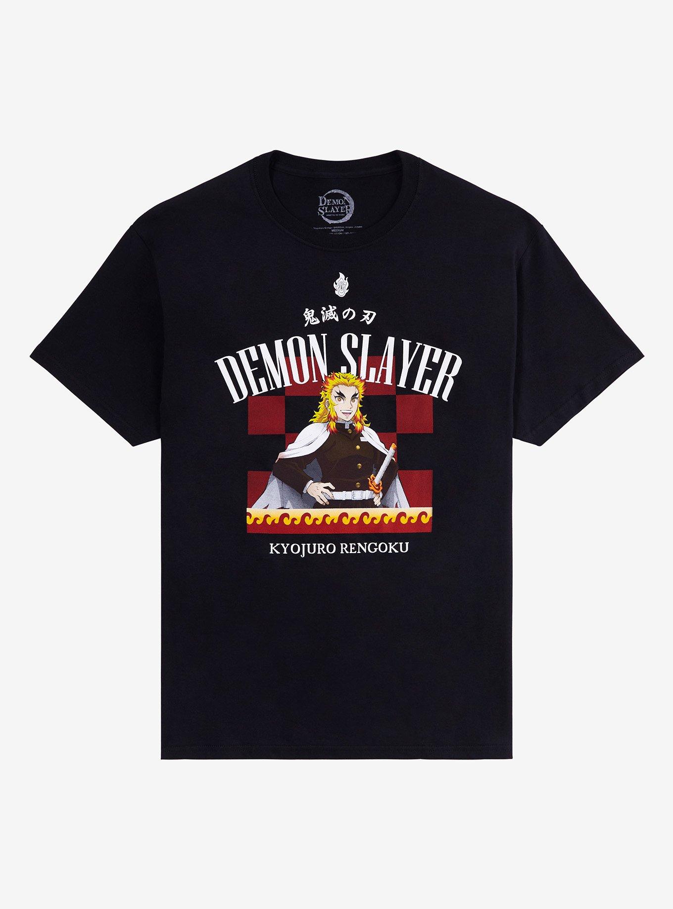 Demon Slayer: Kimetsu No Yaiba Kyojuro Rengoku T-Shirt, BLACK, hi-res