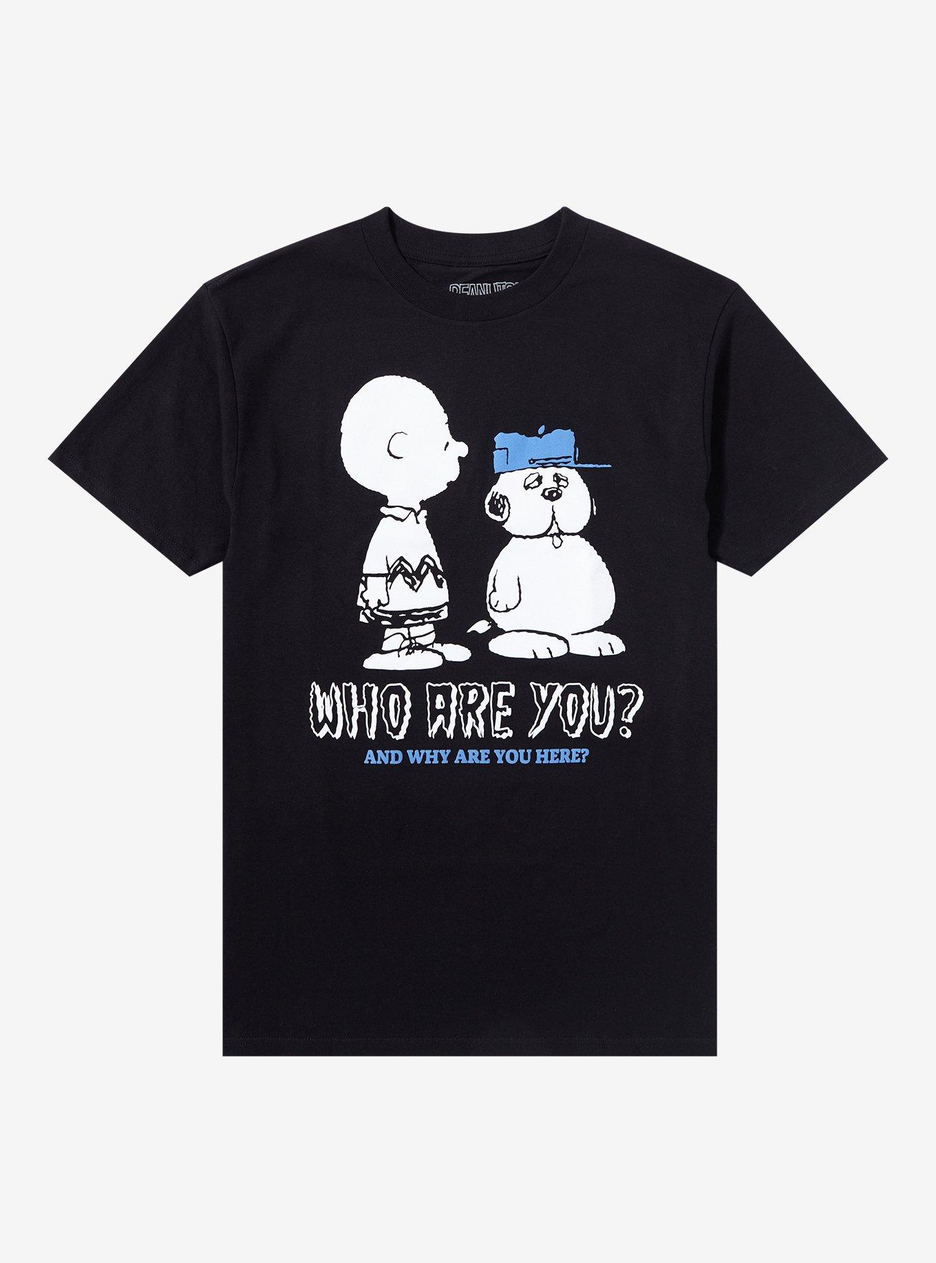 Peanuts Olaf Who Are You T-Shirt, BLACK, hi-res