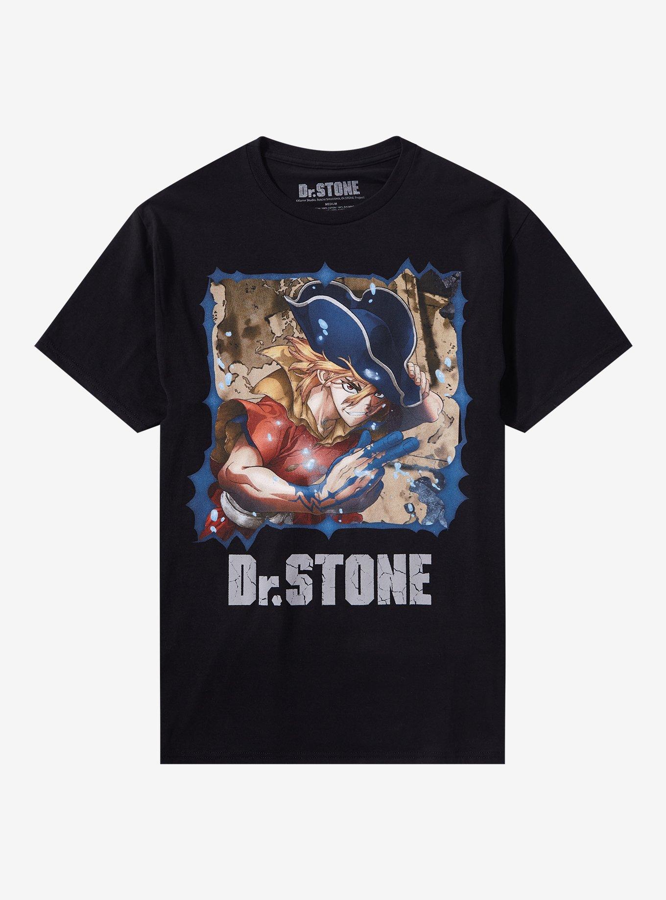 Dr. STONE Ryusui Nanami T-Shirt, BLACK, hi-res