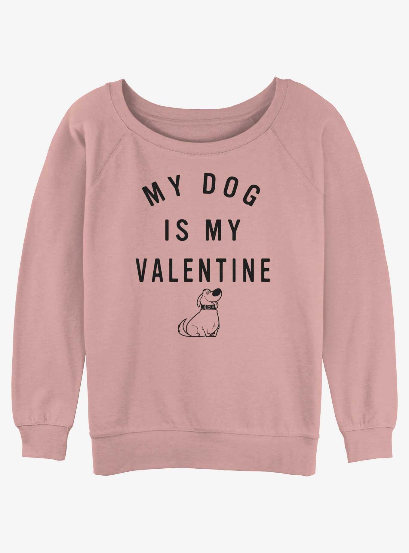 Disney Pixar Up Valentine Dug Girls Slouchy Sweatshirt, , hi-res