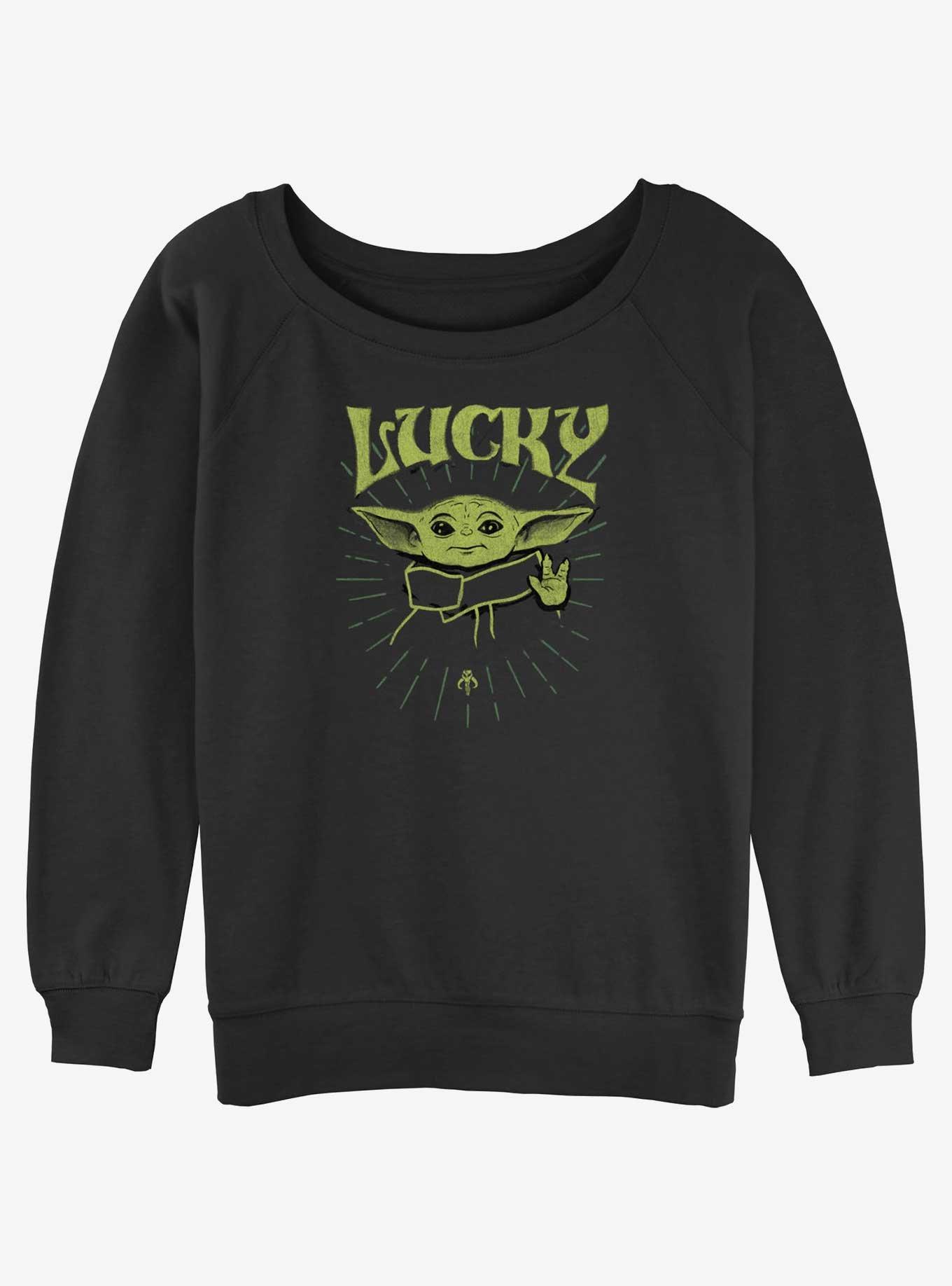 Star Wars The Mandalorian Force Of Luck Girls Slouchy Sweatshirt, , hi-res