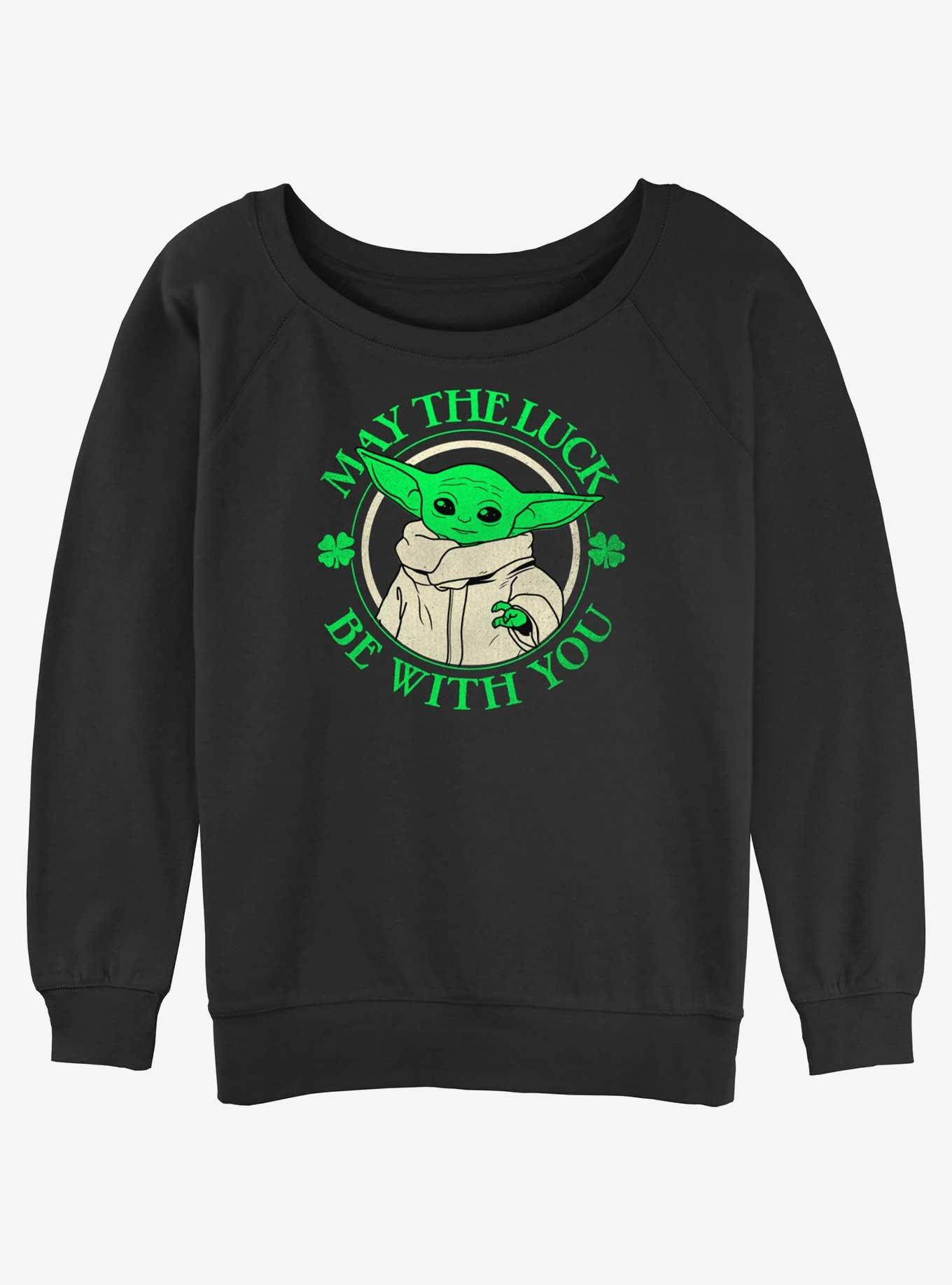 Star Wars The Mandalorian Luck Of The Grogu Girls Slouchy Sweatshirt, , hi-res