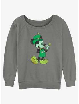 Disney Mickey Mouse Lucky Mickey Girls Slouchy Sweatshirt, , hi-res
