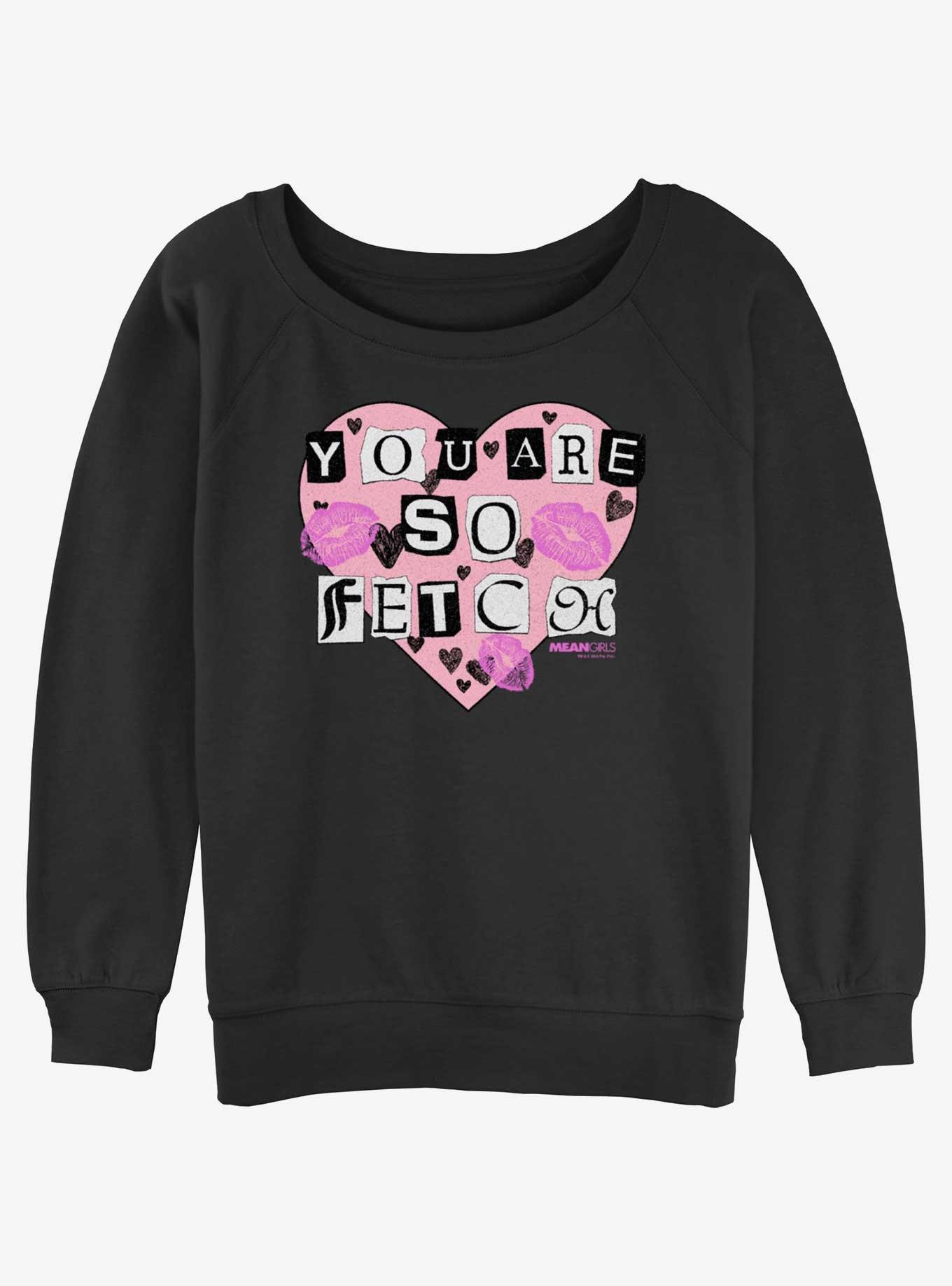 Mean Girls You Are So Fetch Girls Slouchy Sweatshirt, BLACK, hi-res