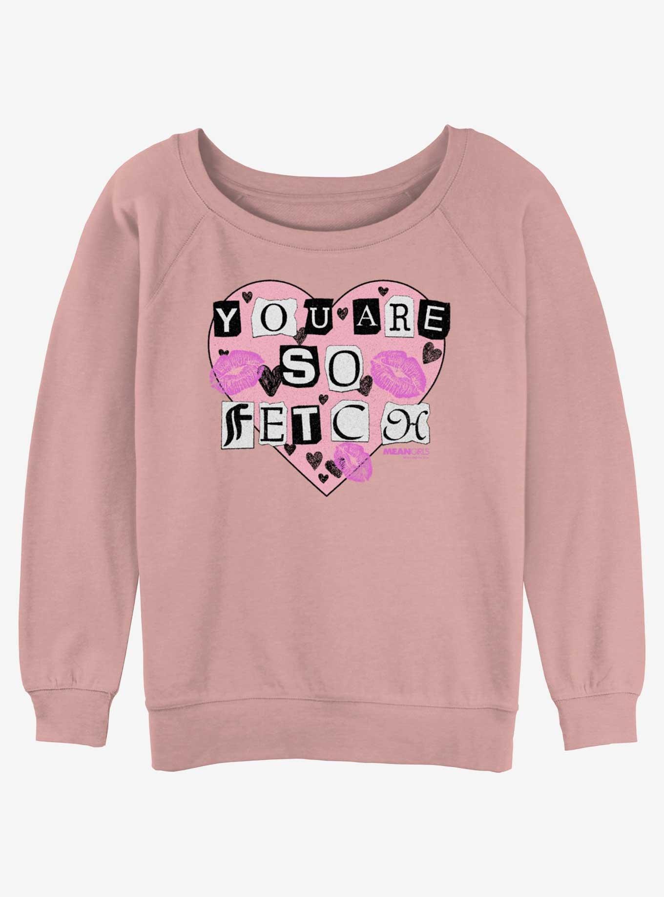 Mean Girls You Are So Fetch Girls Slouchy Sweatshirt, DESERTPNK, hi-res