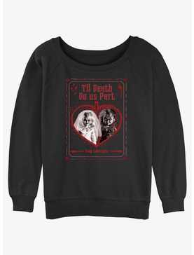 Bride of Chucky The Lovers Girls Slouchy Sweatshirt, , hi-res