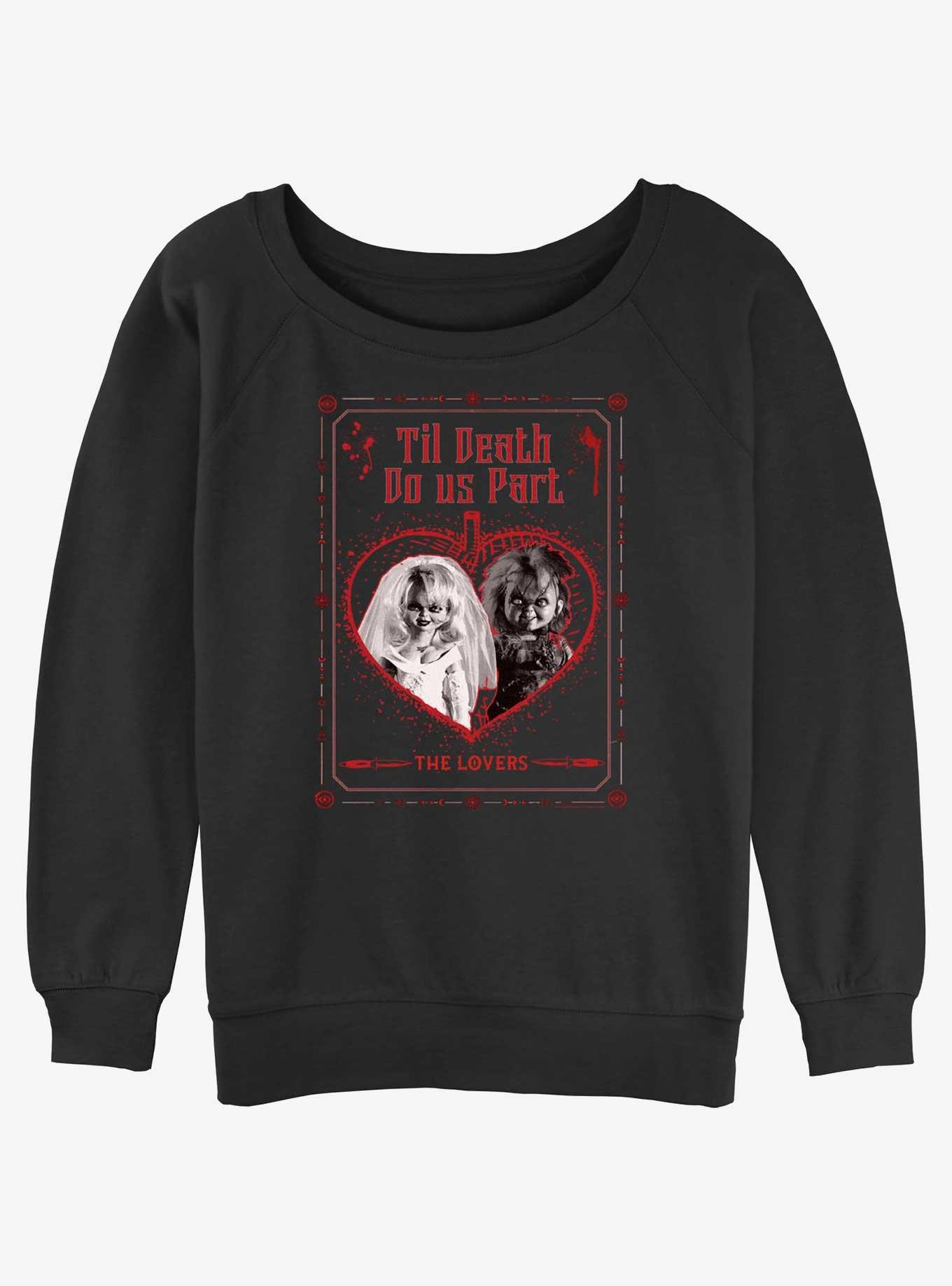 Bride of Chucky The Lovers Girls Slouchy Sweatshirt, , hi-res