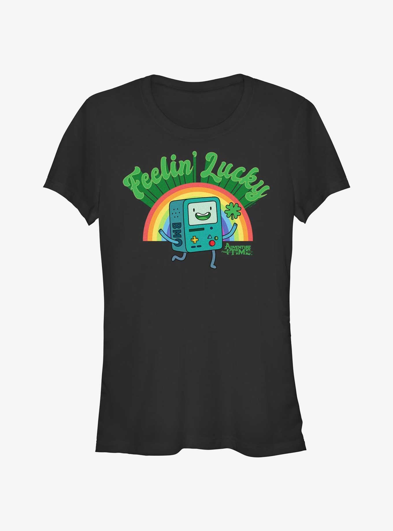 Adventure Time Lucky BMO Girls T-Shirt, BLACK, hi-res