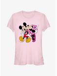 Disney Mickey Mouse & Minnie Mouse Hugs & Kisses Girls T-Shirt, LIGHT PINK, hi-res