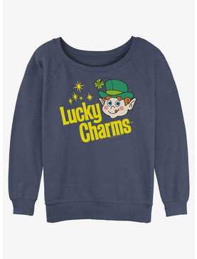 Lucky Charms Logo Retro Girls Slouchy Sweatshirt, , hi-res
