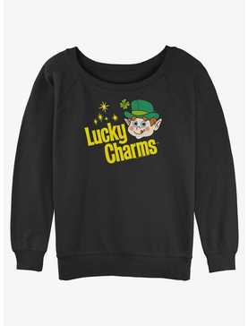 Lucky Charms Logo Retro Girls Slouchy Sweatshirt, , hi-res