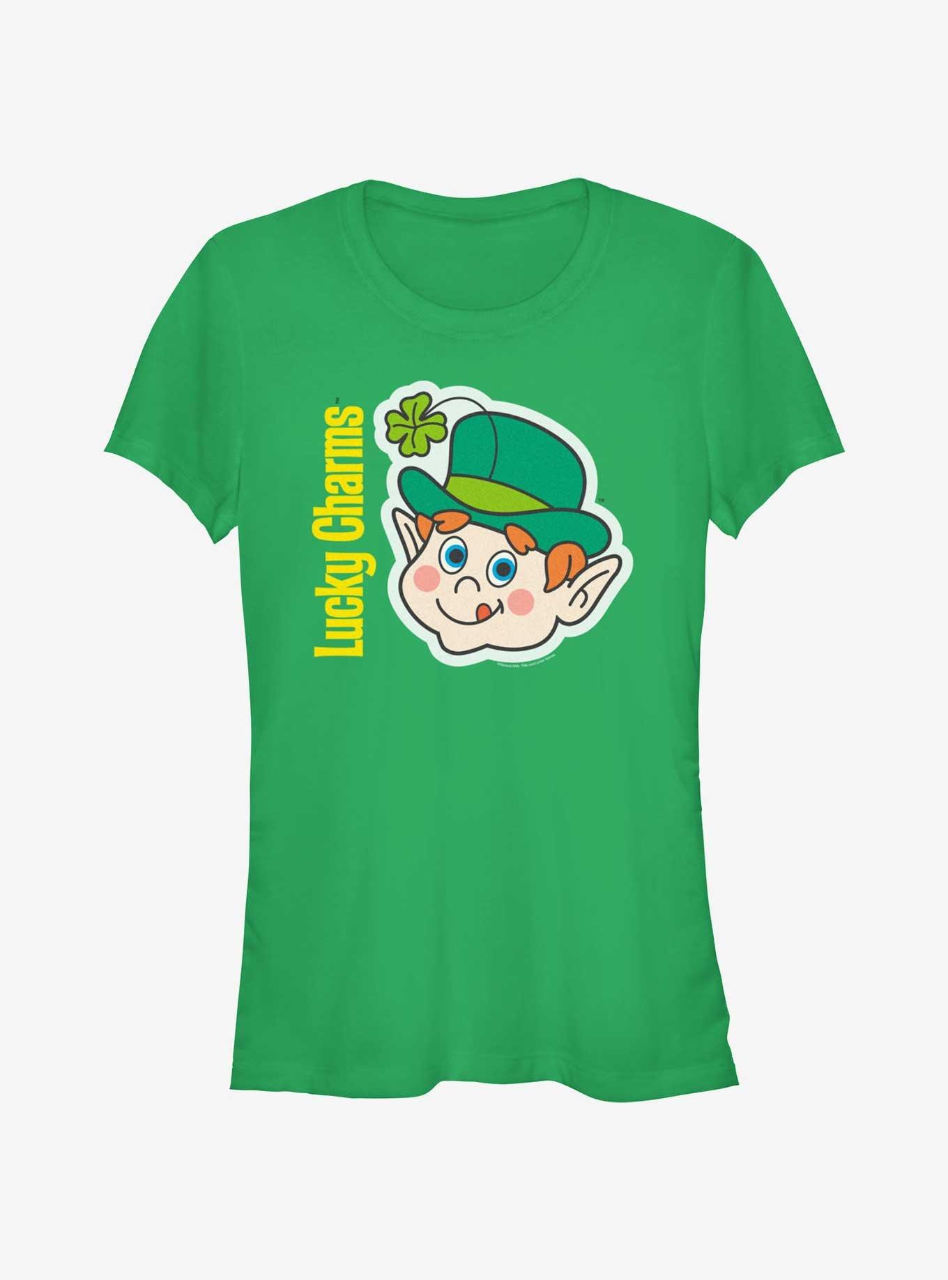 Lucky Charms Lucky Retro Face Girls T-Shirt, , hi-res