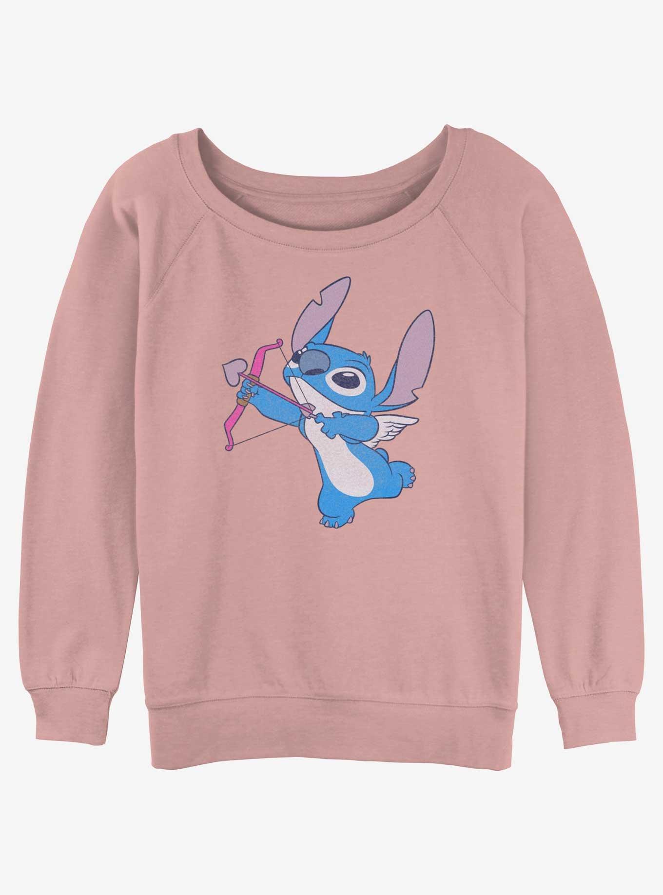 Disney Lilo & Stitch Love Shot Cupid Girls Slouchy Sweatshirt