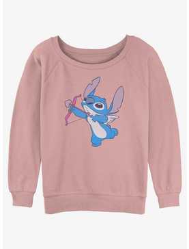 Disney Lilo & Stitch Love Shot Cupid Girls Slouchy Sweatshirt, , hi-res