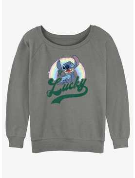 Disney Lilo & Stitch Lucky Rainbow Girls Slouchy Sweatshirt, , hi-res