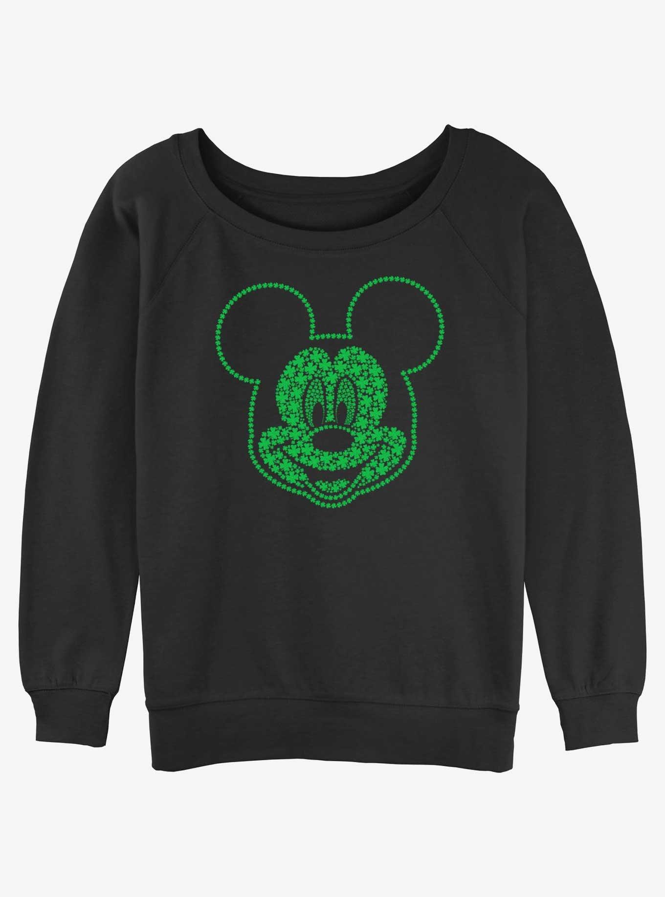 Disney Mickey Mouse Mickey Shamrocks Girls Slouchy Sweatshirt, , hi-res