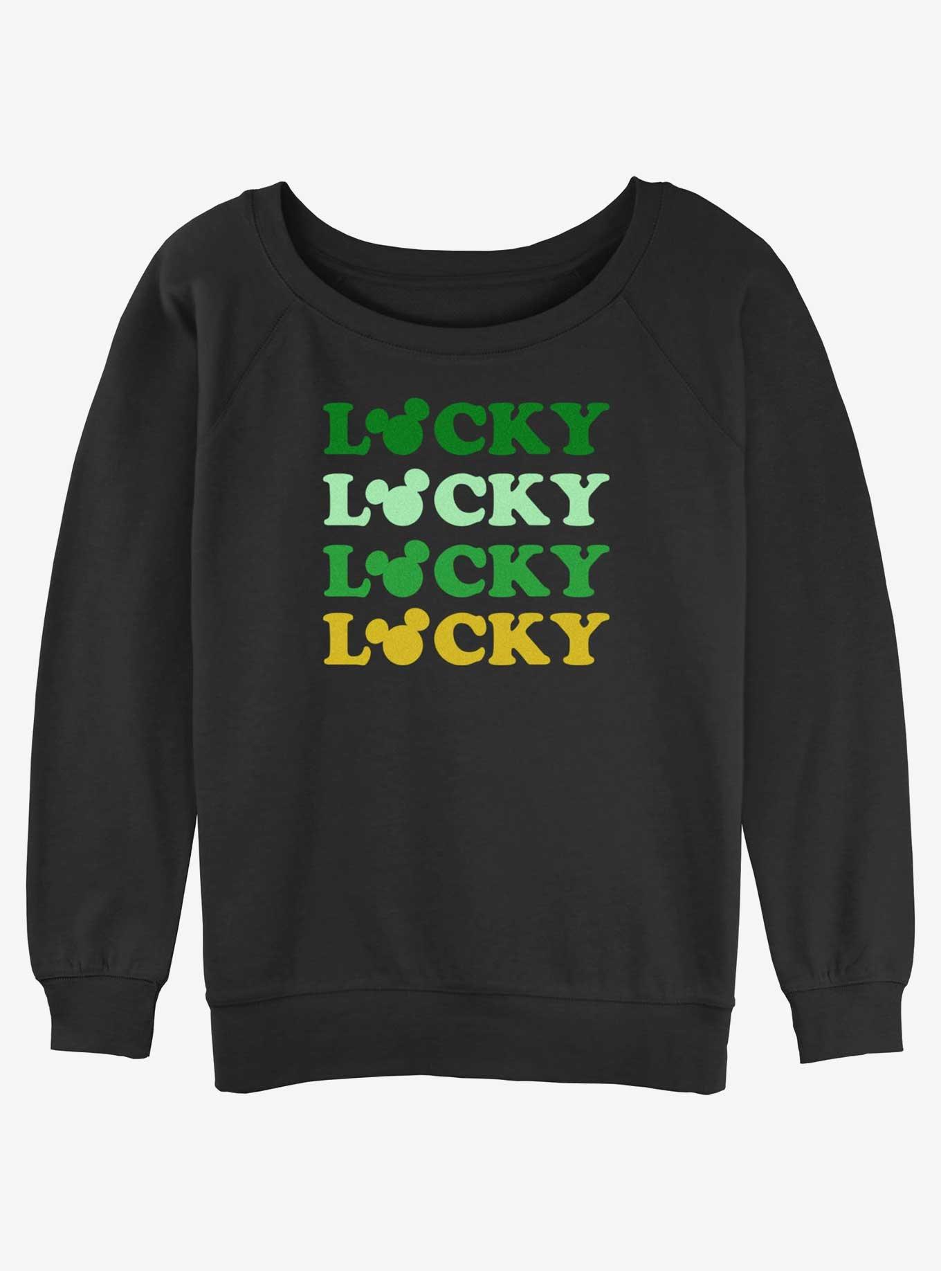 Disney Mickey Mouse Lucky Ears Girls Slouchy Sweatshirt, , hi-res